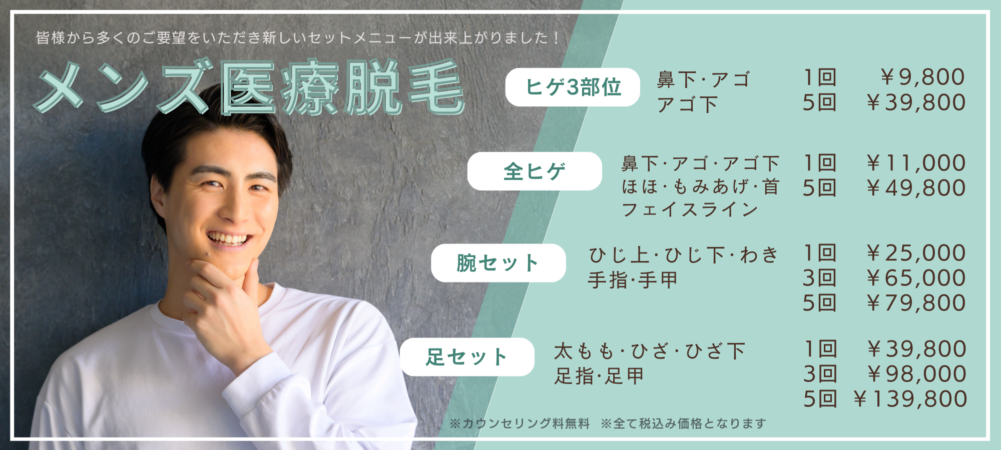 男性医療脱毛 セットプラン